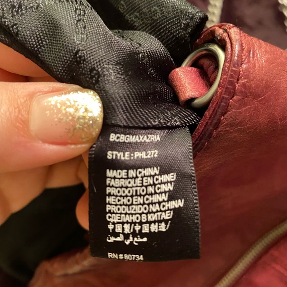 BCBGmaxazria 100% Leather Clutch with chain strap - Picture 11 of 16